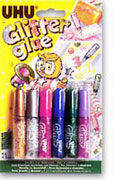 Purpurina UHU Glitter glue original 6ml/10g c/6 cores